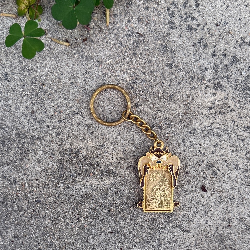 Bugs Bunny + T. Devil Gold Stamp Keychain